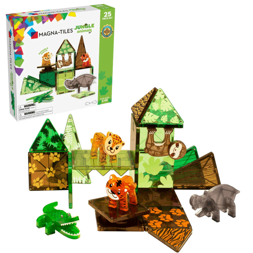 magna tiles jungle animals 25 piece