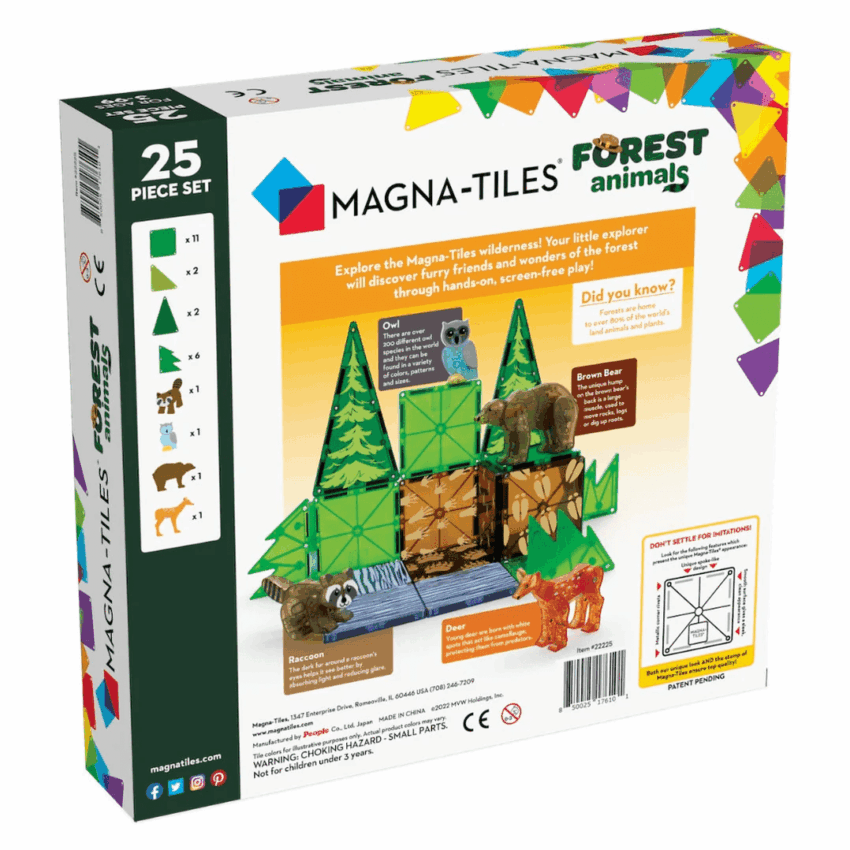 magna tiles forest animals 25 piece