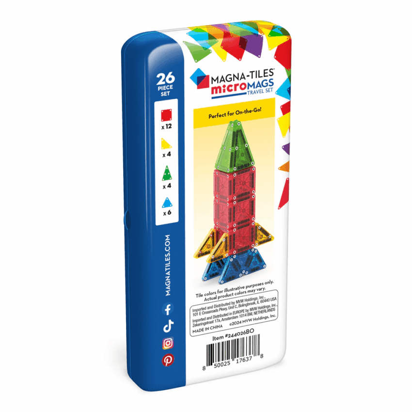 magna tiles micro mags travel set 26 piece