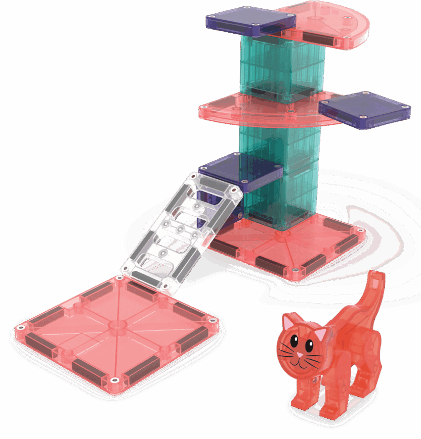 magna tiles cat tree 13 piece