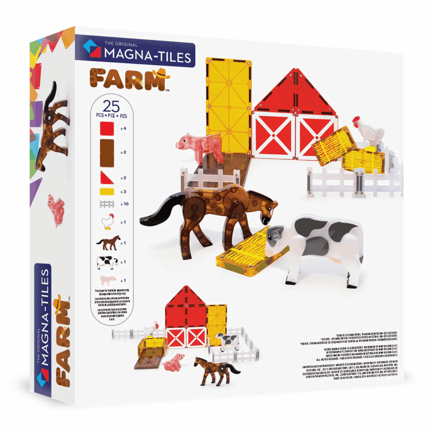 magna tiles farm animals 25 piece
