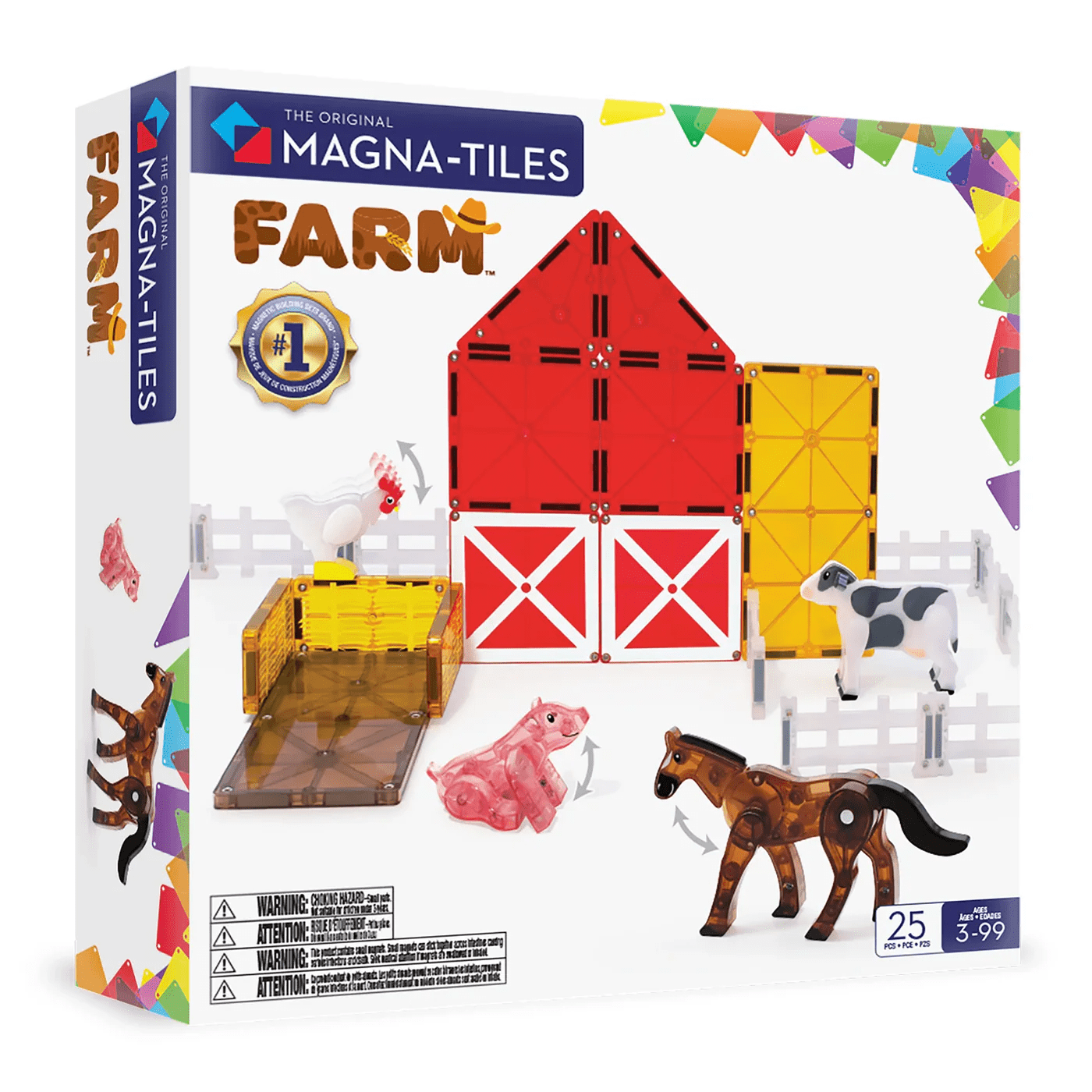 magna tiles farm animals 25 piece