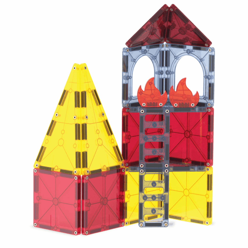 magna tiles fire station 27 piece