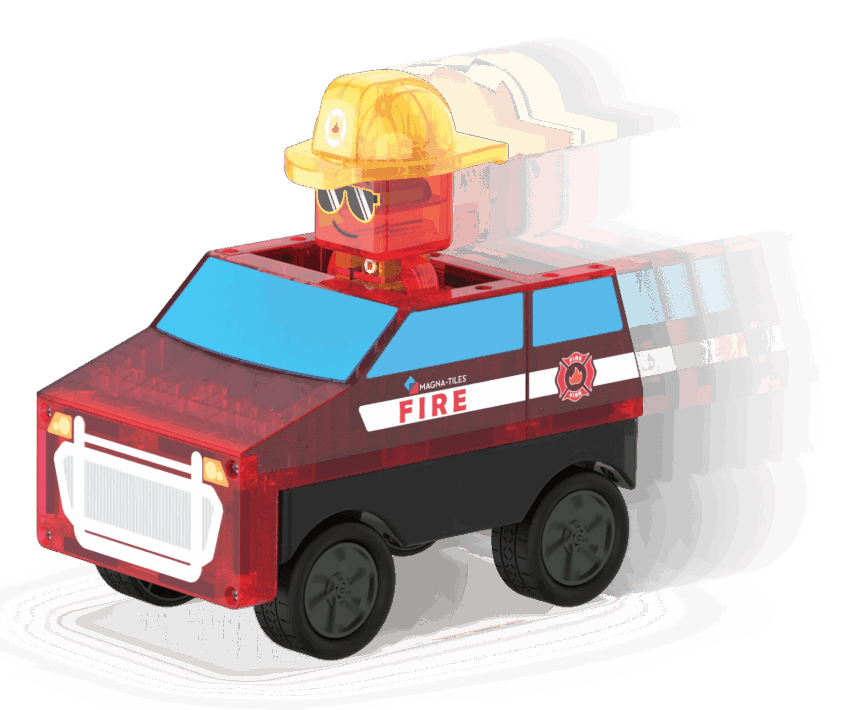 magna tiles fire station 27 piece