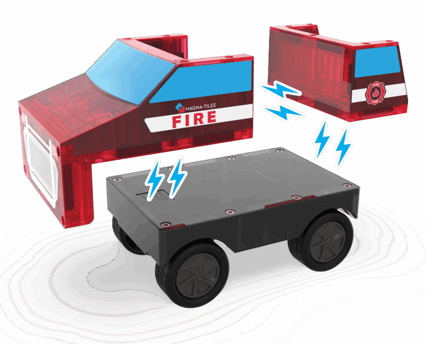 magna tiles fire station 27 piece