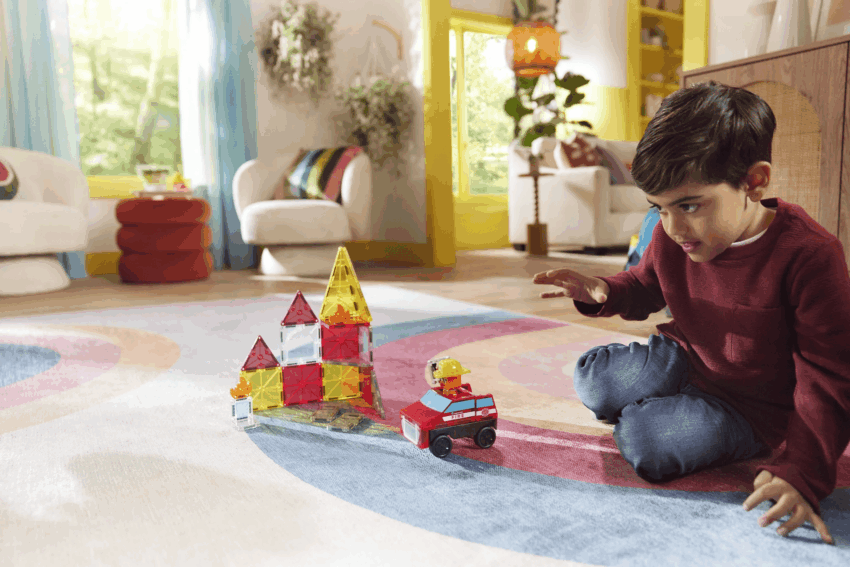 magna tiles fire station 27 piece