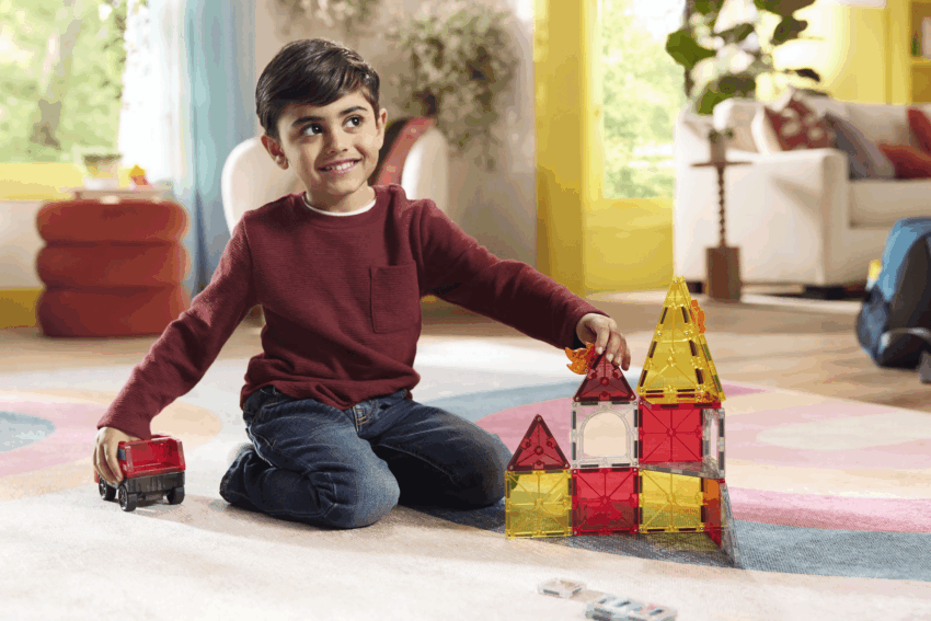 magna tiles fire station 27 piece