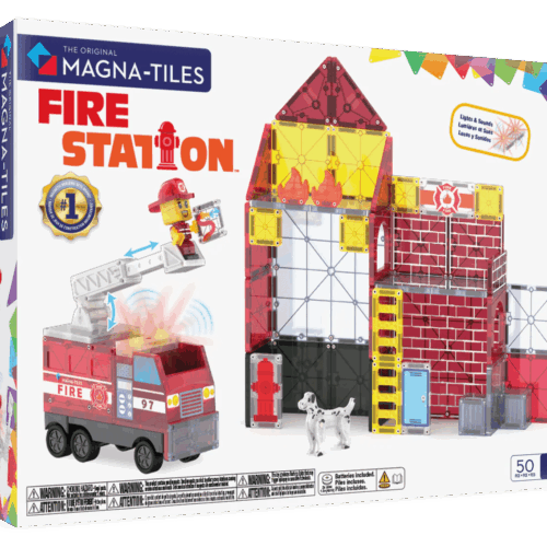 magna tiles fire station 50 piece