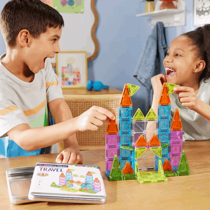 magna tiles micro mags travel set deluxe 55 piece