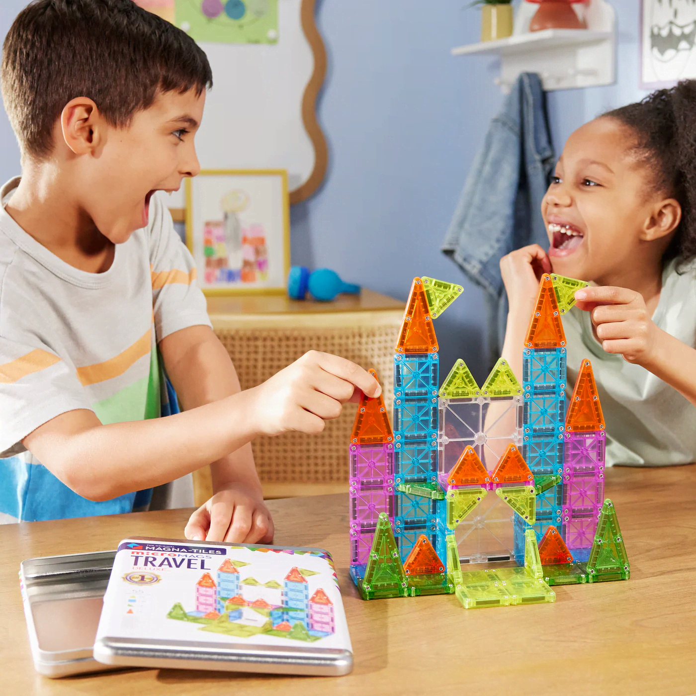 magna tiles micro mags travel set deluxe 55 piece