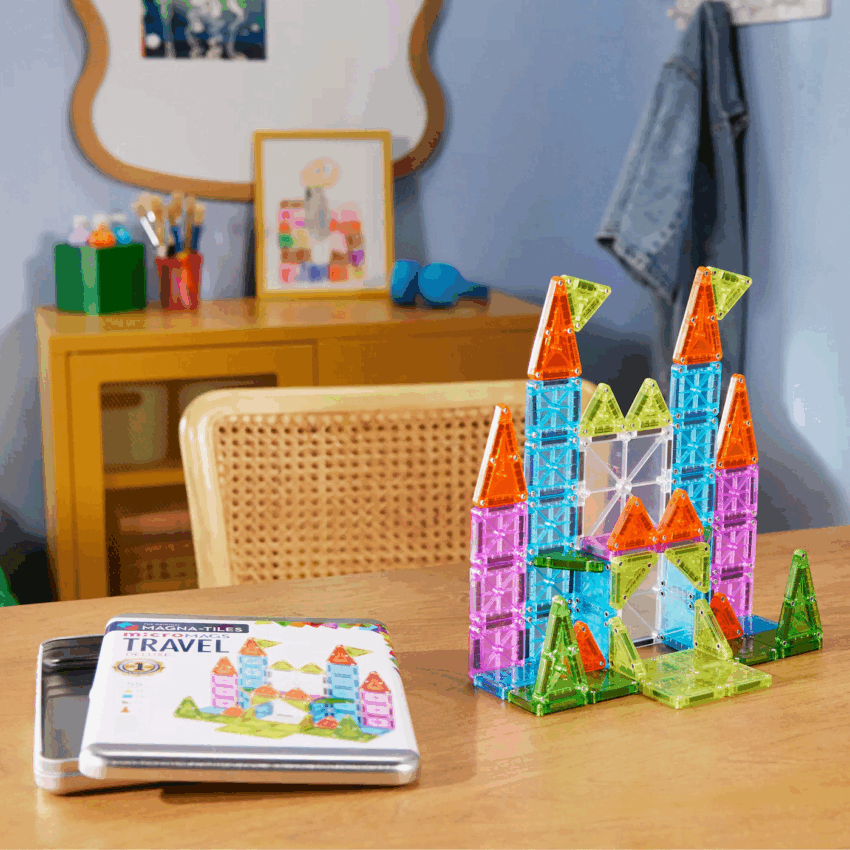 magna tiles micro mags travel set deluxe 55 piece