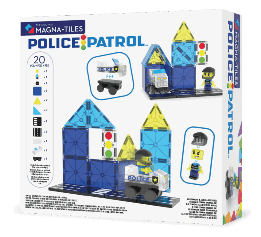 magna tiles police station 20 piece