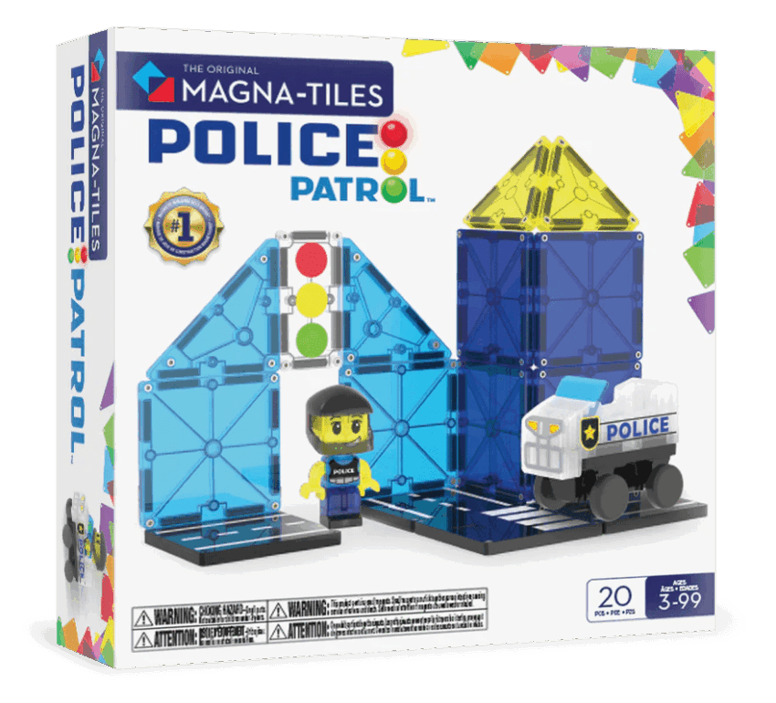 magna tiles police station 20 piece