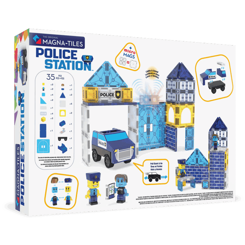 magna tiles police station 35 piece