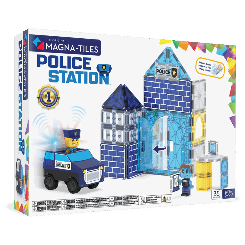 magna tiles police station 35 piece