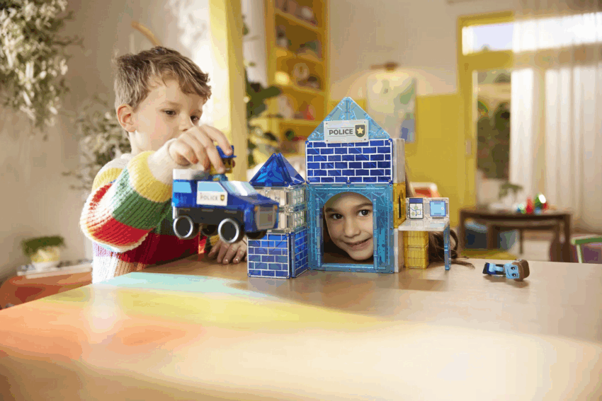 magna tiles police station 35 piece