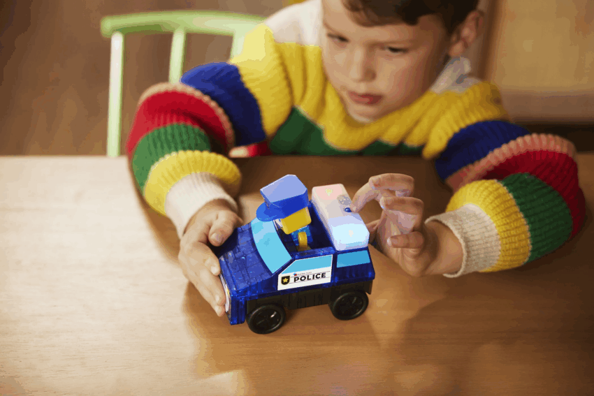 magna tiles police station 35 piece