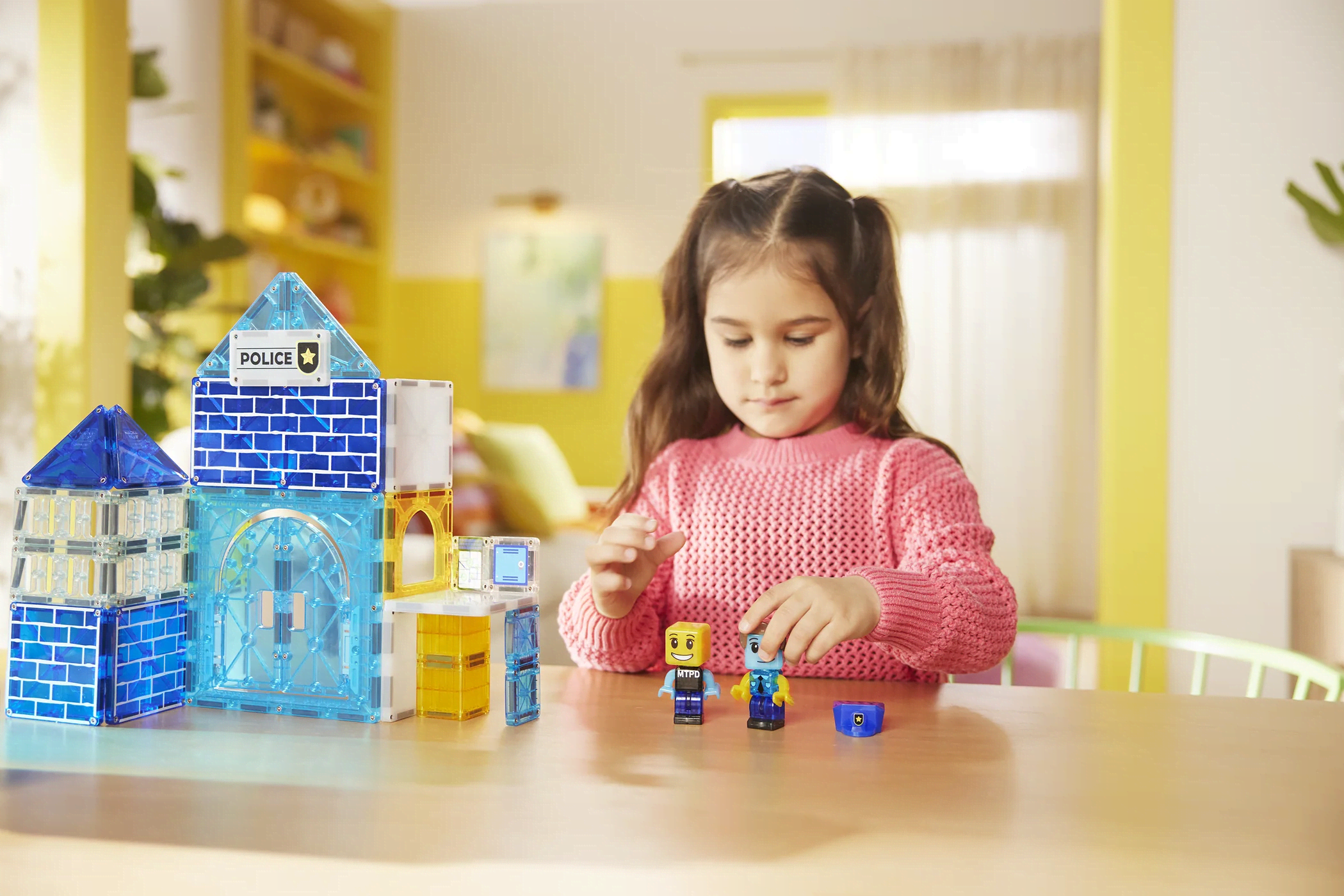 magna tiles police station 35 piece