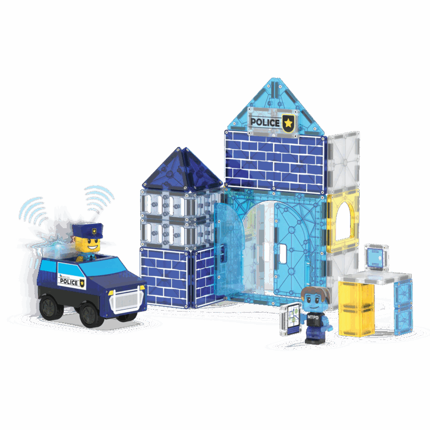 magna tiles police station 35 piece
