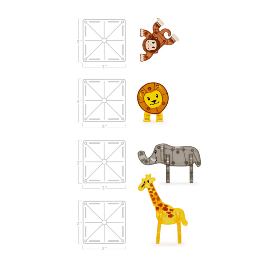magna tiles safari animals 25 piece