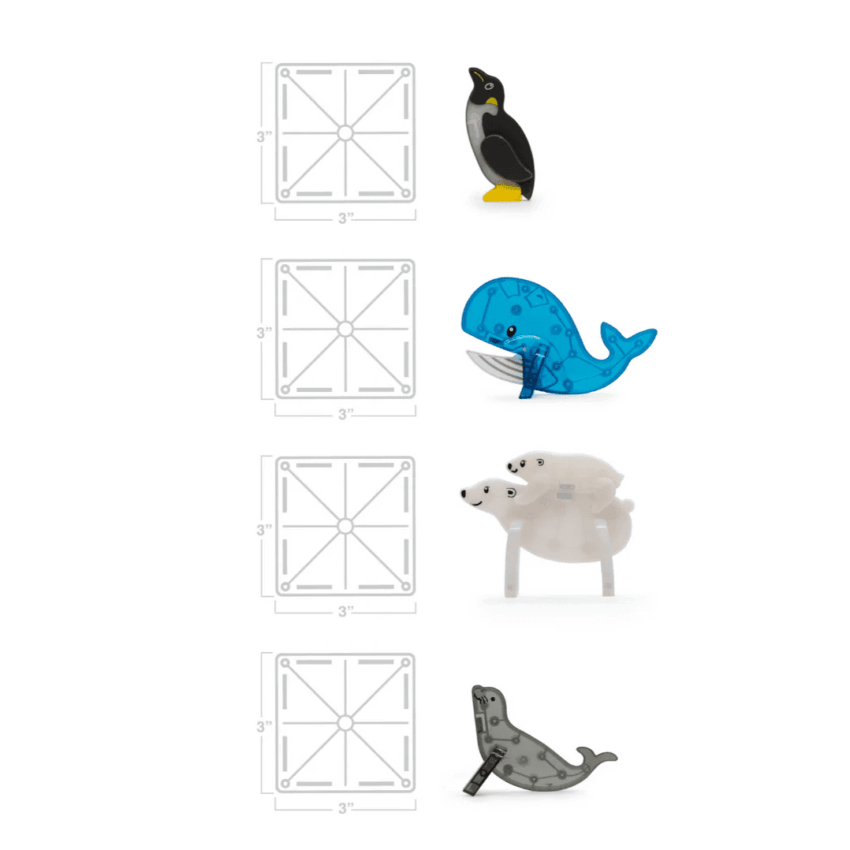 magna tiles arctic animals 25 piece set
