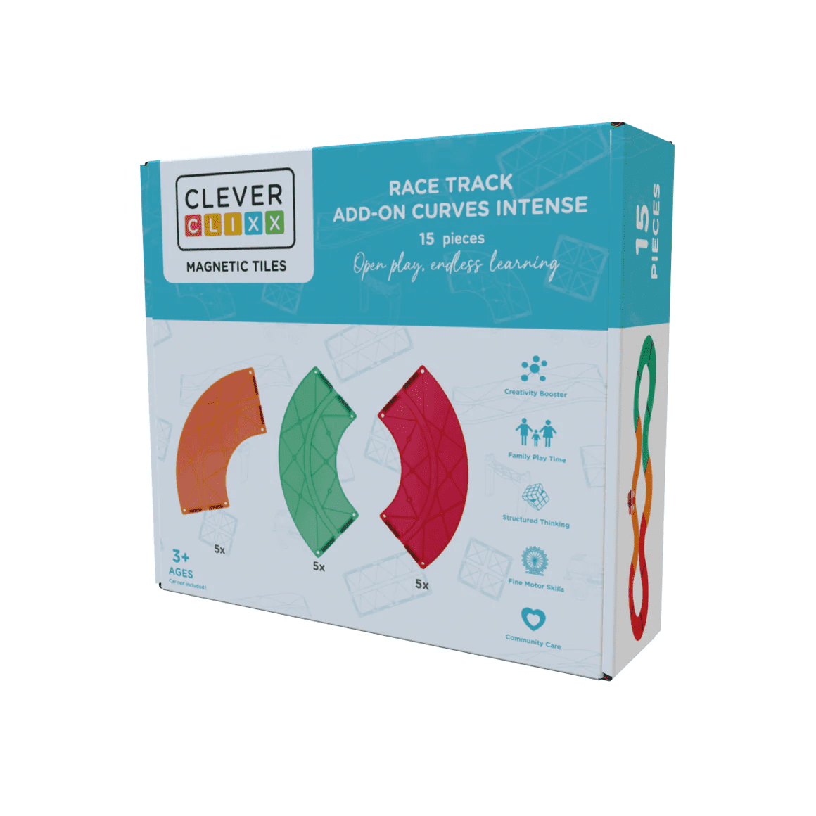 cleverclixx race track add on curves intense 15 pieces