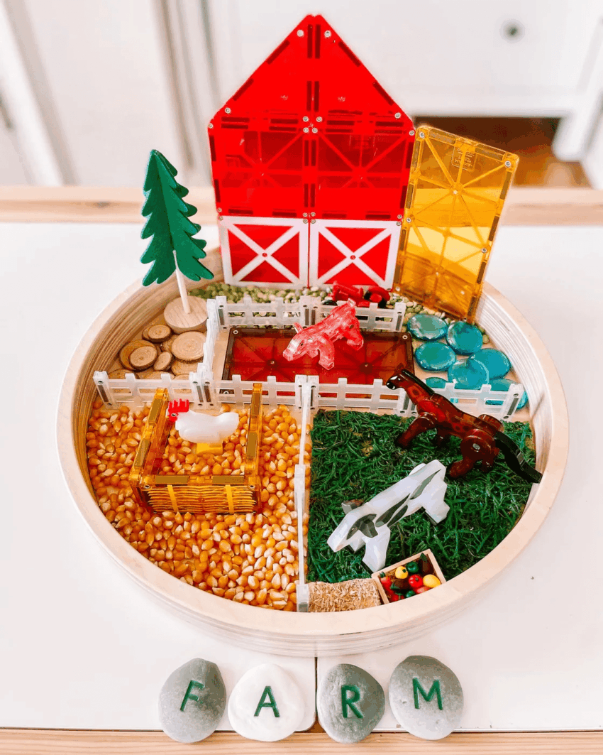 magna tiles farm animals 25 piece