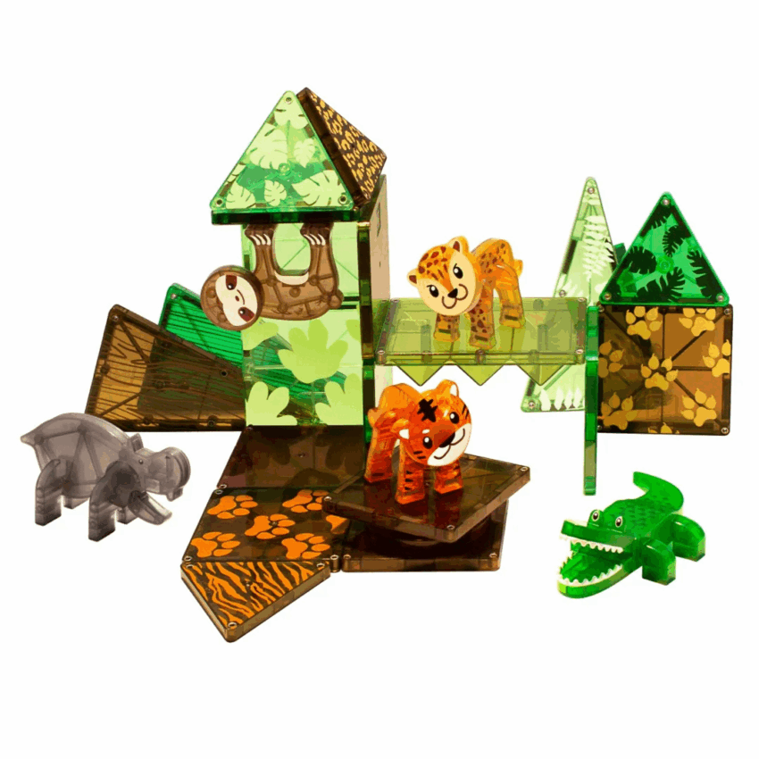 magna tiles jungle animals 25 piece