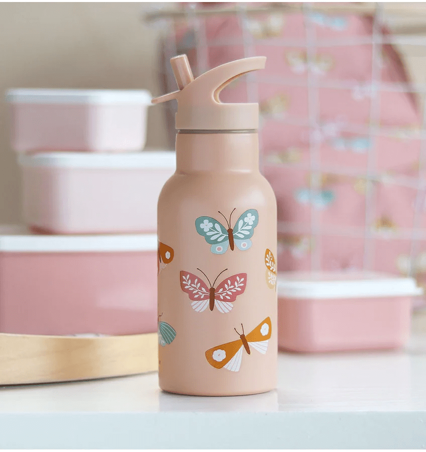 rvs drinkfles vlinders 350ml