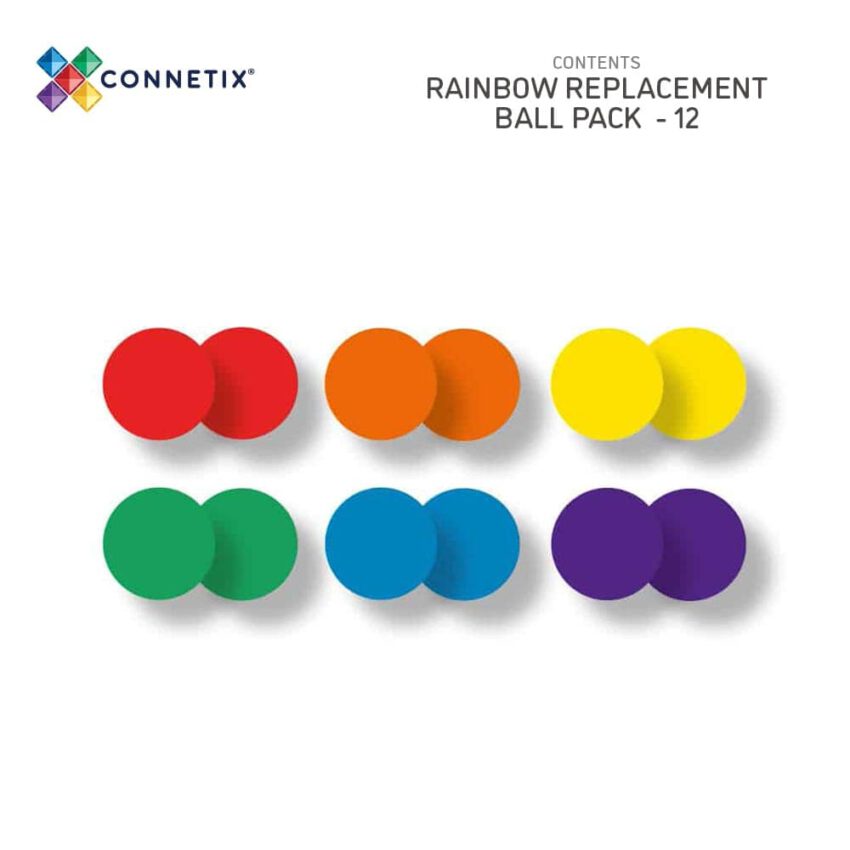rainbow ball replacement pack 12st.