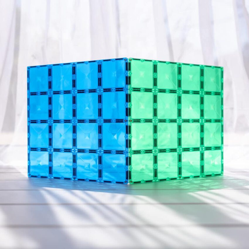 rainbow blue & green base plate 2pc