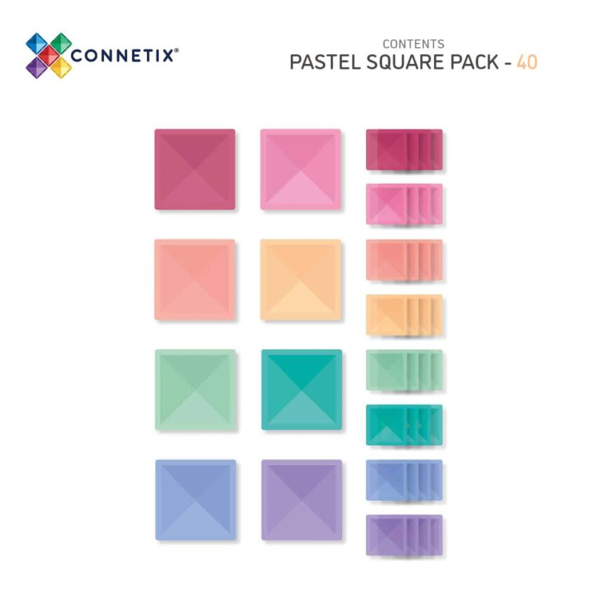 pastel square pack 40 pc