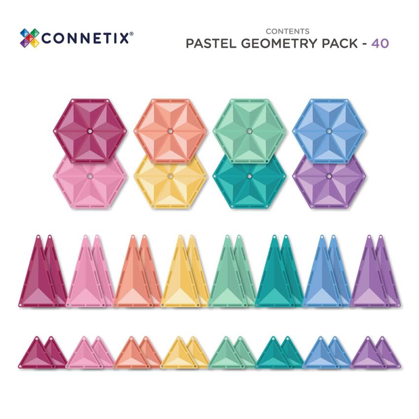 pastel geometry pack 40 pc