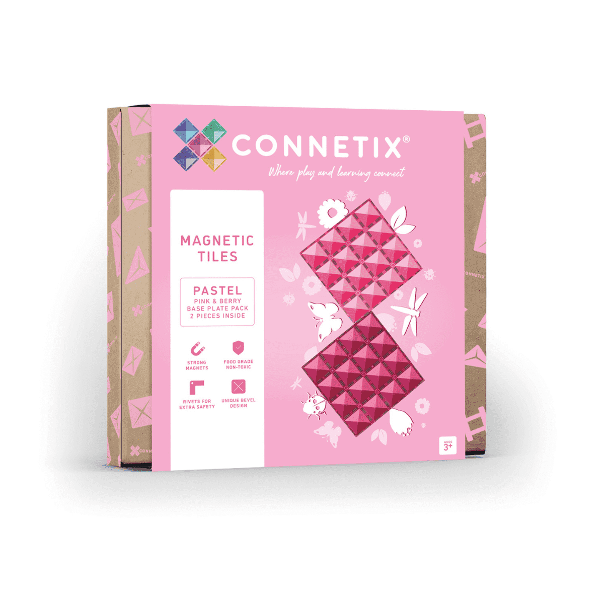 pastel base plate pink & berry 2 pc