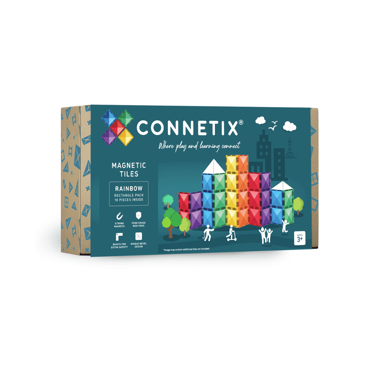 rainbow rectangle pack 18 pc