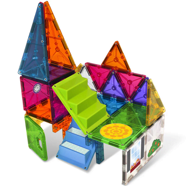 magna tiles clear colours house set 28 piece