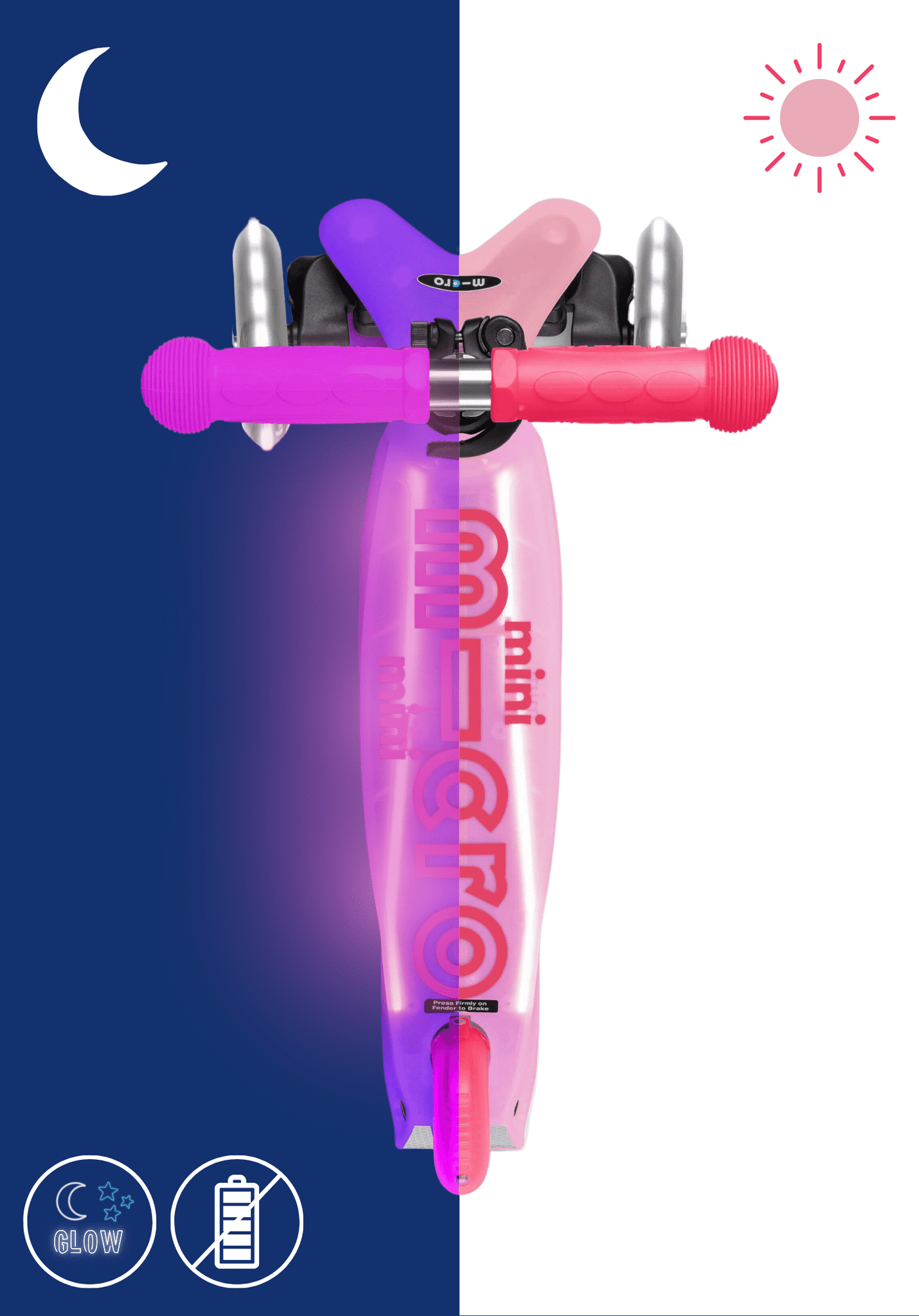 micro mini deluxe glow led plus frosty roze