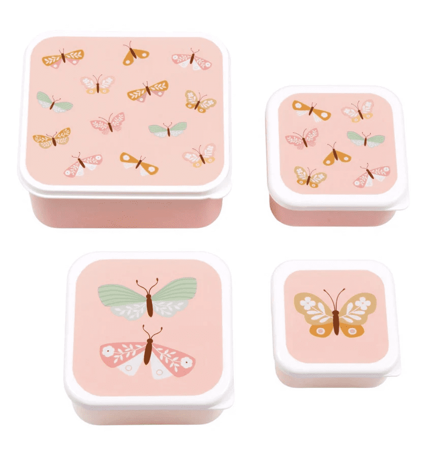 lunch & snack box set vlinders