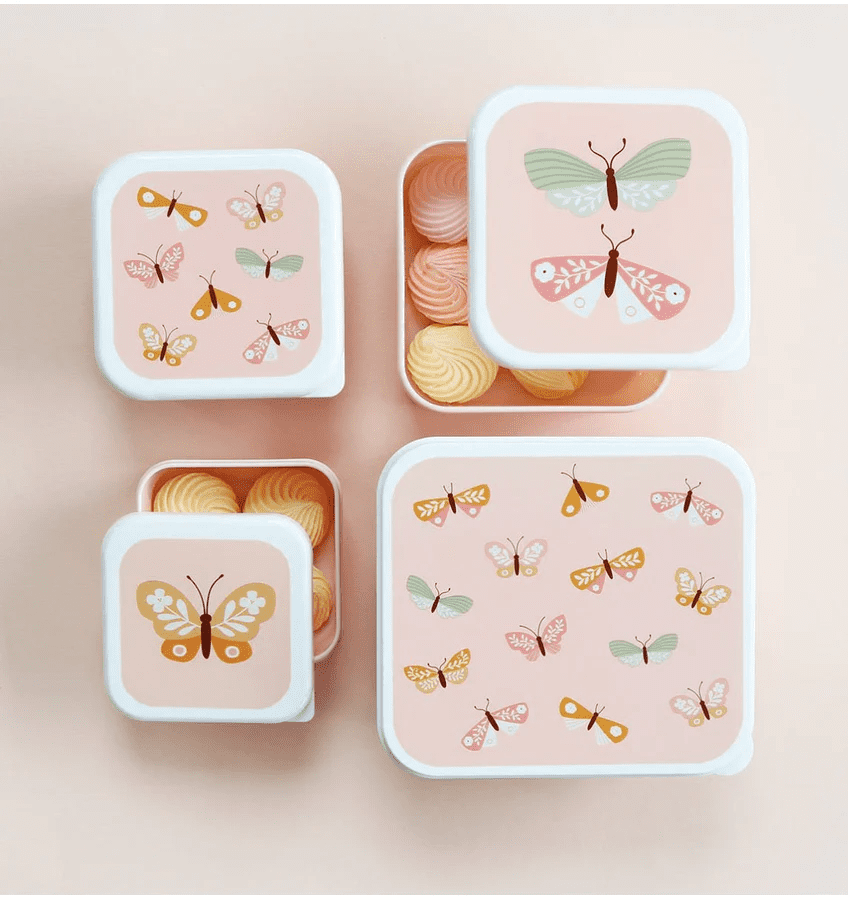 lunch & snack box set vlinders