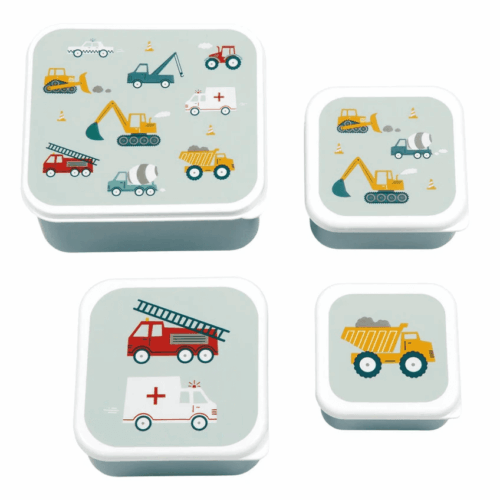 lunch & snack box set voertuigen