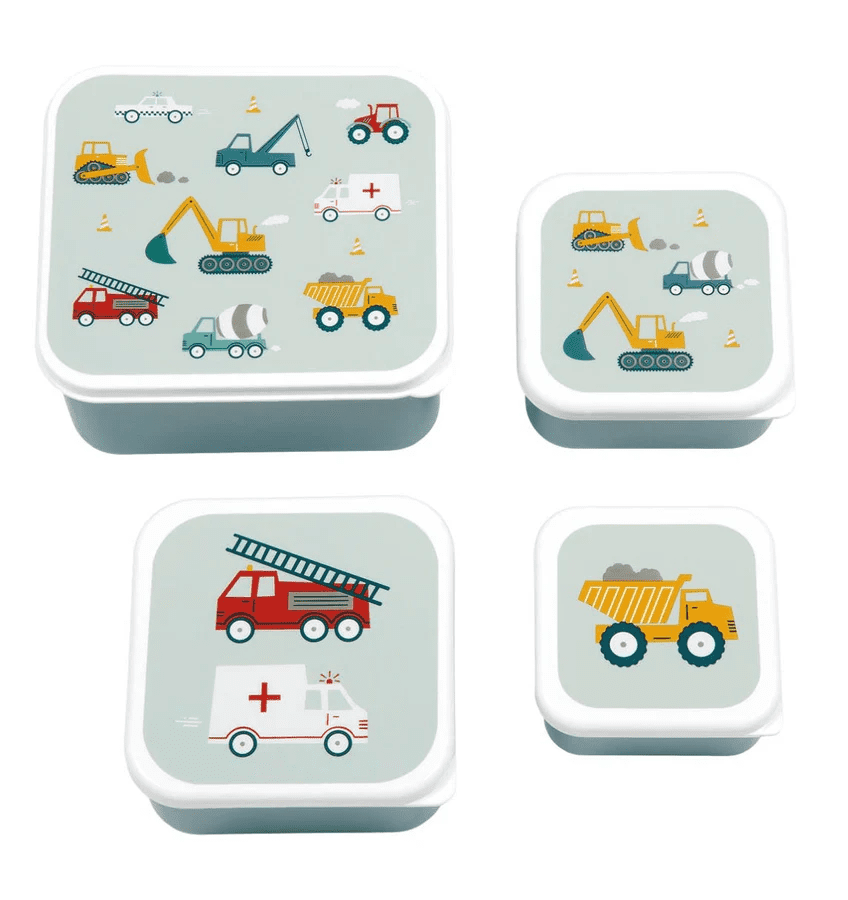 lunch & snack box set voertuigen