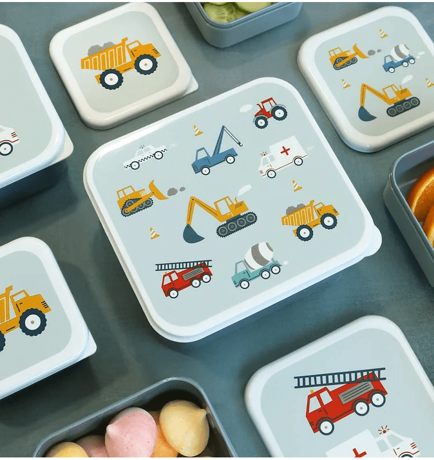 lunch & snack box set voertuigen