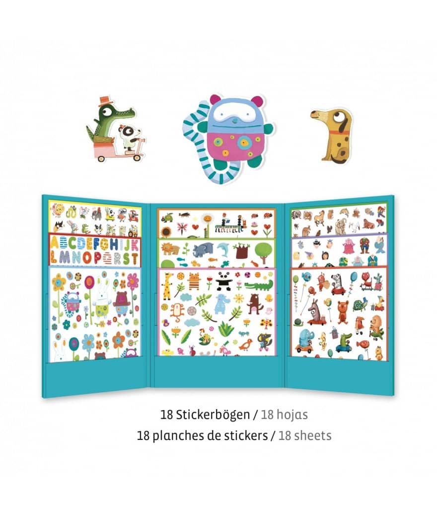 djeco 1000 stickers voor de allerkleinsten