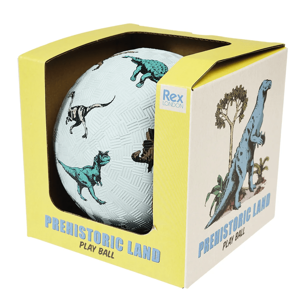 speelbal 12,5cm prehistoric dinosaurussen