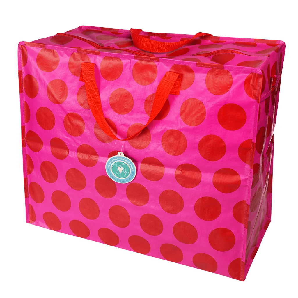 jumbo bag red on pink spotlight