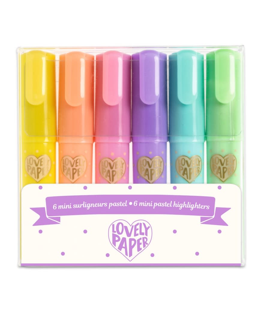6 mini pastel highlighters