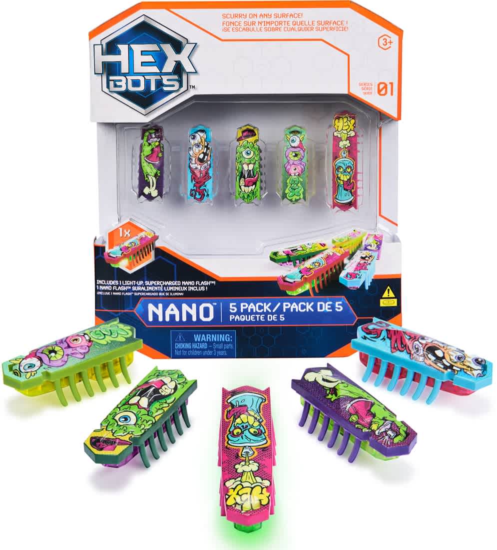 hexbots nano gift pack 5 pack (1x flash, 4x nano)