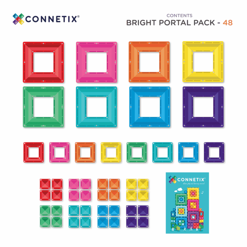 connetix bright portal pack 48 pc