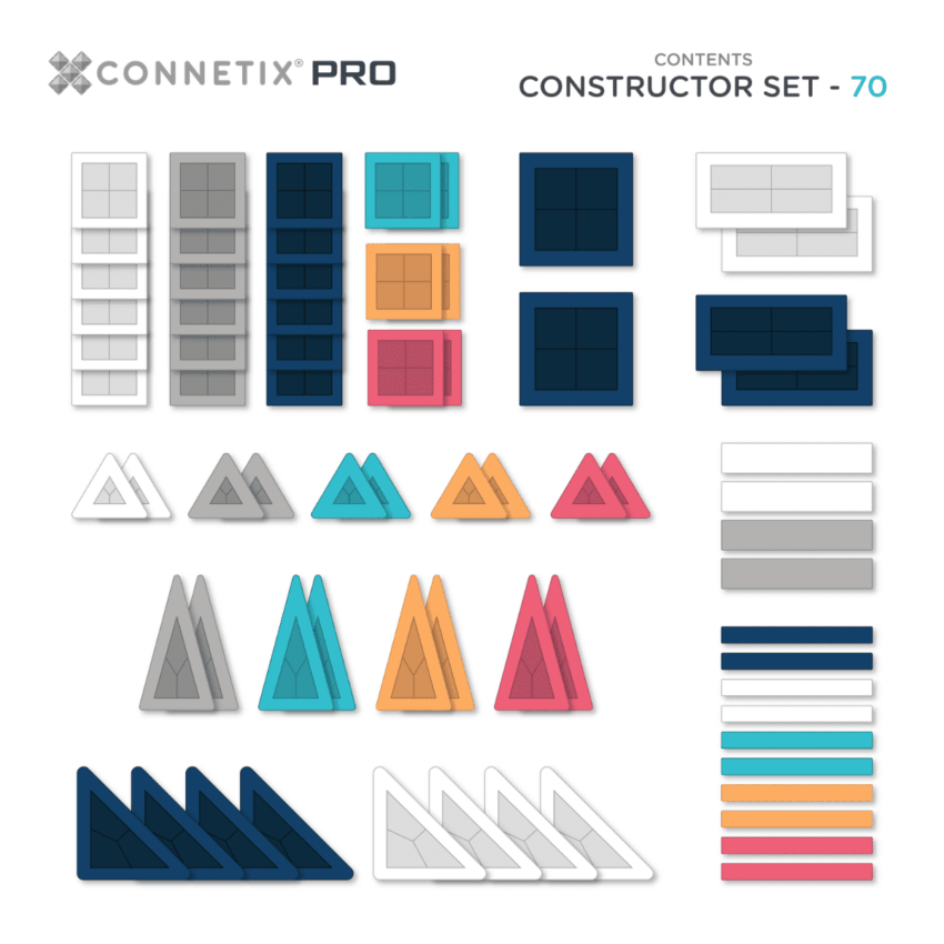 connetix pro constructor set 70 pc