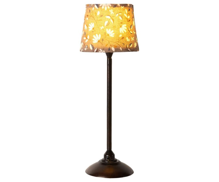 maileg miniature floor lamp with light anthracite